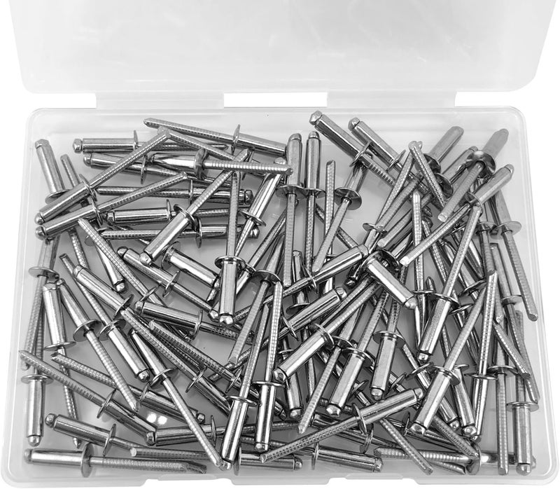 ALLCLEAN 80 Pcs 3/16"x5/8" Stainless Steel Blind Pro Rivets,4.8 x 16mm Pop Rivets,Stainless Steel Grip and Stainless Steel Mandrel - Image 5